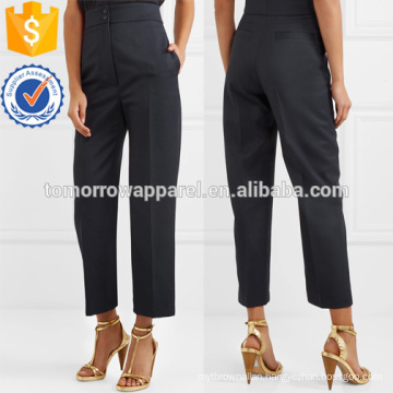 Wool-twill Straight-leg Pants Manufacture Wholesale Fashion Women Apparel (TA3002P)